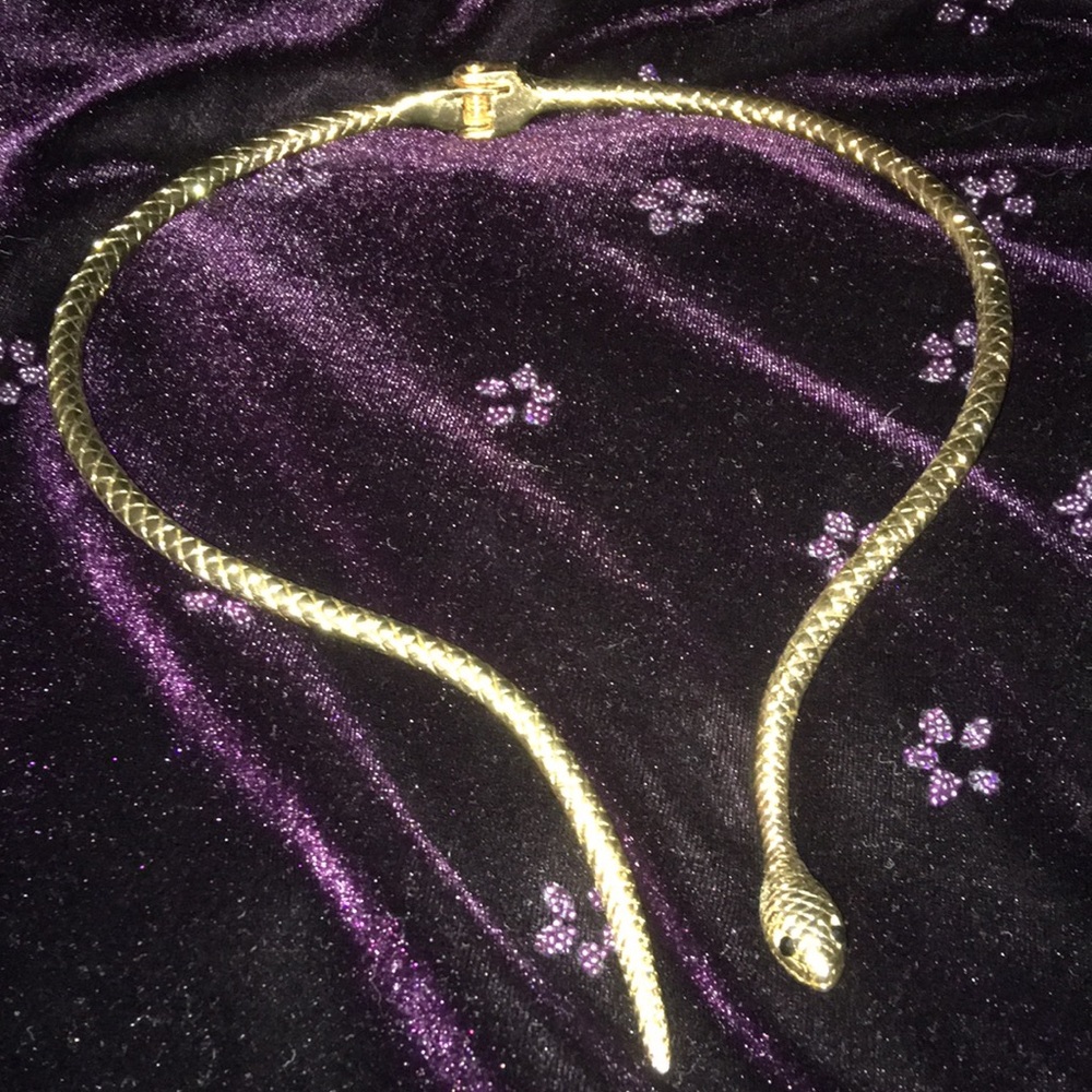 Gold snake necklace